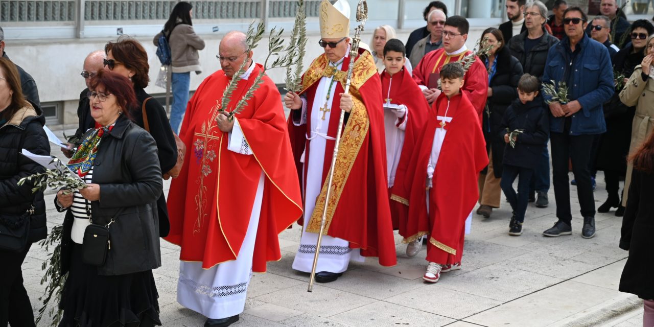 ZADAR: Nadbiskup Zgrablić na Cvjetnicu u katedrali sv. Stošije: “Grančice masline pretvorimo u ‘trofeje ljubavi'”